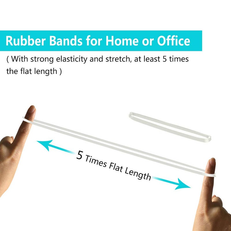 Coopay 12 Inches Extra Large Rubber Bands, 30 Pieces Heavy Duty Trash Can Band Bulk, Strong Elastic for Office Supply School Home, Garbage Cans, File Folders (White) - Image 3